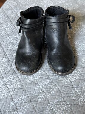 Self Esteem Black Girls Ankle Boots with Side Bow